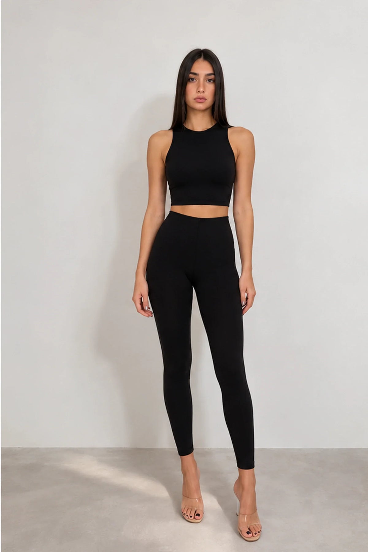 Coordinato Top e Leggings Fabrizia - Nero - studio professionale