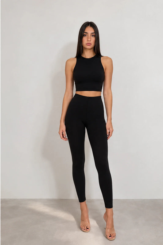 Coordinato Top e Leggings Fabrizia - Nero - studio professionale