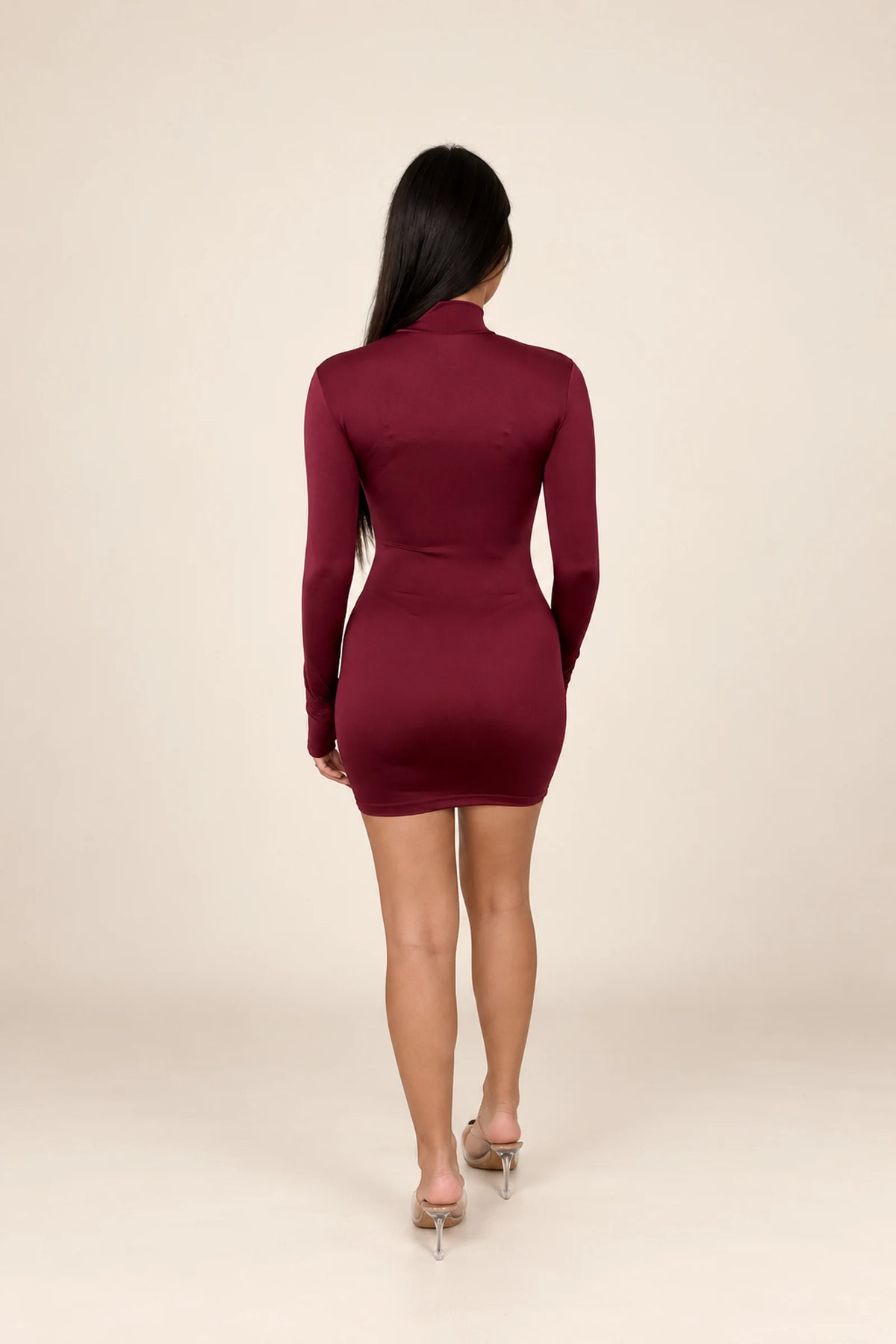Ginevra abito bordeaux retro